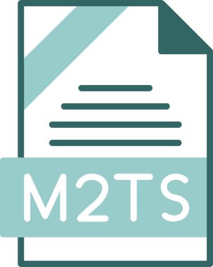 M2TS dosya biçimi vektör illüstrasyonu    