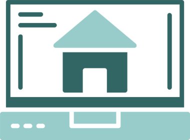 Ev simgesi web basit illüstrasyon            