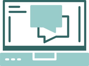Sohbet. Web tasarım vektörü simgesi.