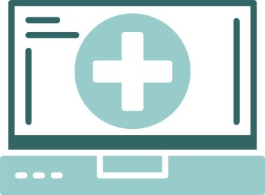 dizüstü bilgisayar simgesi, vektör illüstrasyonu basit tasarım