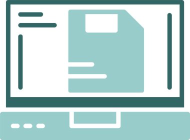 dizüstü bilgisayar simgesi, vektör illüstrasyonu basit tasarım