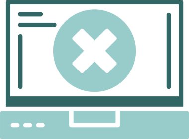 dizüstü bilgisayar simgesi, vektör illüstrasyonu basit tasarım