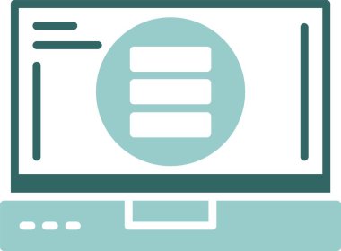 Web Menü Simgesi. Web Düğmesi kavramı. Vektör İllüstrasyonu. Düz Tasarım Biçimi