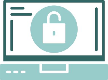 Web simgesi, vektör çizim kilidini