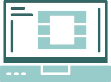 Video simgesi, basit vektör illüstrasyonu