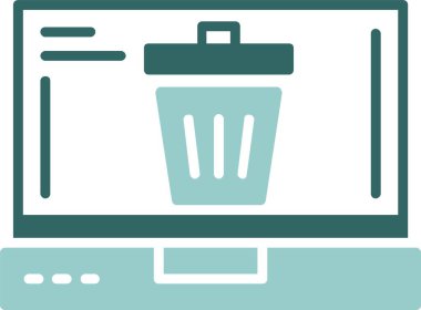 Çöp simgesi web basit illüstrasyon            