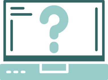 Soru işareti simgesi web basit illüstrasyonu            