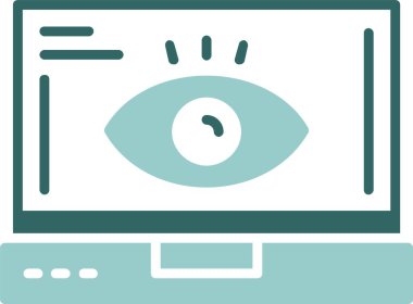 Web simgesini, basit vektör illüstrasyonunu göster