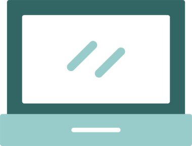 dizüstü bilgisayar simgesi, vektör illüstrasyonu basit tasarım