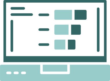 İstatistik simgesi web basit illüstrasyon            