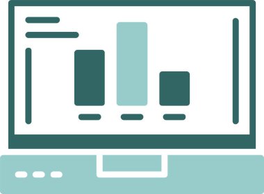finansal grafik simgesi, vektör illüstrasyonu basit tasarım