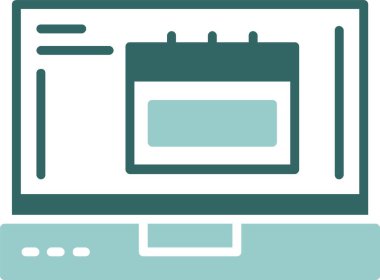 Takvim simgesi vektör illüstrasyonu