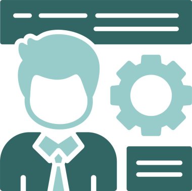 HR web simgesi, basit vektör illüstrasyonu