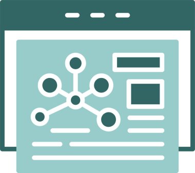 Ağ Simgesi, vektör illüstrasyonu basit tasarım