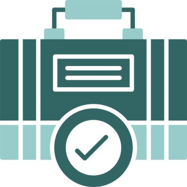 İş Fuarı simgesi web basit illüstrasyon            