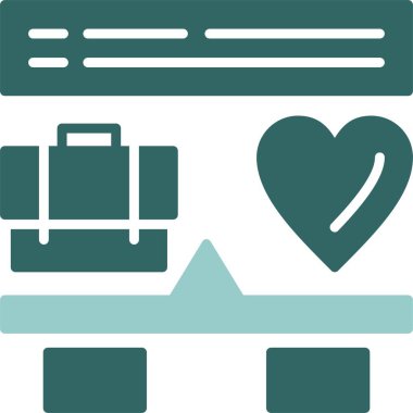 İş-Yaşam Dengesi ikon vektör illüstrasyon tasarımı