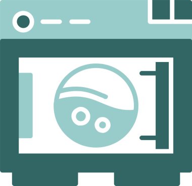 Çamaşır makinesi web simgesi, basit vektör illüstrasyonu