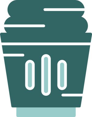 Çamaşır sepeti web simgesi, basit vektör illüstrasyonu