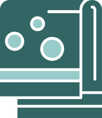 Havlu Web simgesi, basit vektör illüstrasyonu