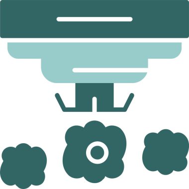 Duman dedektörü web simgesi, basit vektör illüstrasyonu