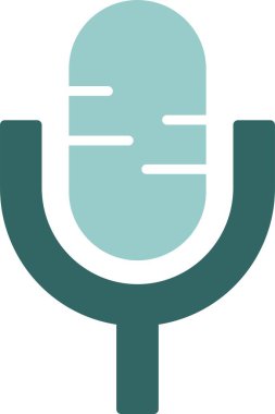 mikrofon simgesi. Basit Vektör illüstrasyonu 