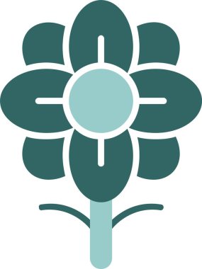 çiçek web simgesi, basit vektör illüstrasyonu