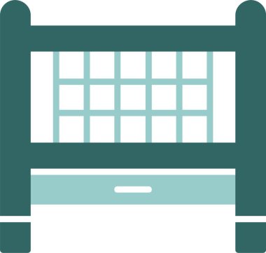 bebek beşiği web simgesi, basit vektör illüstrasyonu