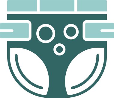 Bebek bezi web simgesi, basit vektör illüstrasyonu