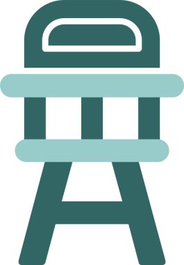 sandalye simgesi, vektör illüstrasyonu basit tasarım