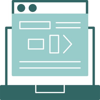 Komut Satırı web simgesi, basit vektör illüstrasyonu