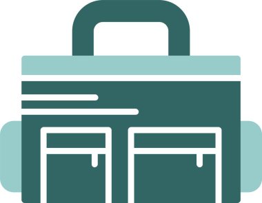 çanta simgesi, vektör illüstrasyonu basit tasarım