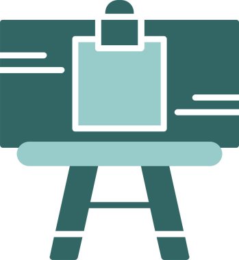 Sanatçının tuval ağ simgesi, basit vektör illüstrasyonu