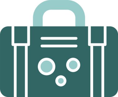 bavul web simgesi, basit vektör illüstrasyonu