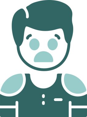 Korkudan. Web simgesi basit vektör illüstrasyonu