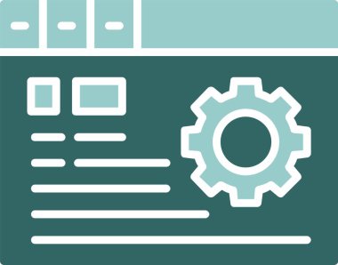 Web ayarı simgesi, vektör illüstrasyonu basit tasarım