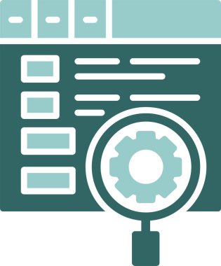 Web ayarı simgesi, vektör illüstrasyonu basit tasarım