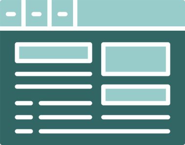 blog. Web basit simgesi illüstrasyonu