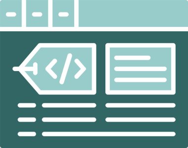Meta etiketler. Web basit simgesi illüstrasyonu
