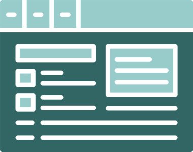 Web sayfası tasarım ikonu vektör illüstrasyonu 