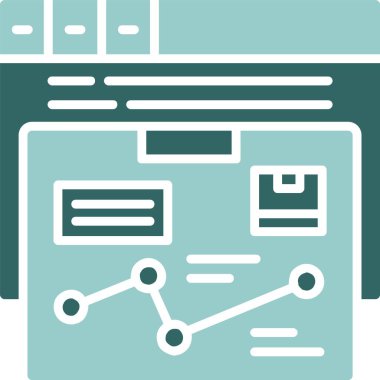 E-ticaret hattı simgesi. Çevrimiçi pazarlama simgesinin modern ince çizgi biçiminde vektör illüstrasyonu