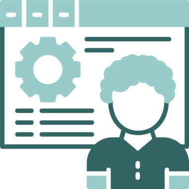 Web ayarı simgesi, vektör illüstrasyonu basit tasarım