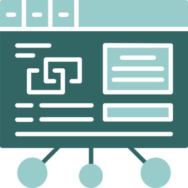 Web bağlantısı simgesi vektör illüstrasyonu 