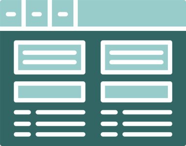  Web simgesini kopyala, basit vektör illüstrasyonu