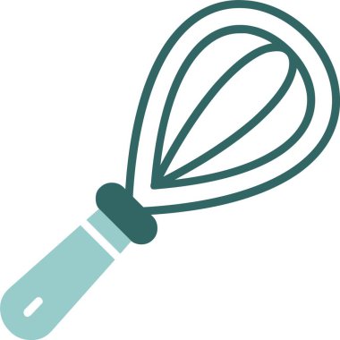 Mutfak araçları çırpma simgesi, vektör illüstrasyonu