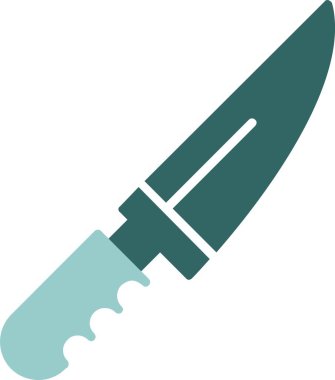 bıçak simgesi, basit vektör çizimi 