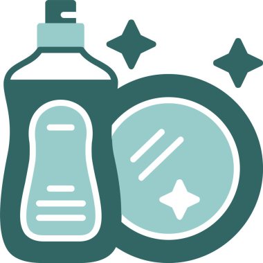 bulaşık yıkama ikonu vektör çizimi 