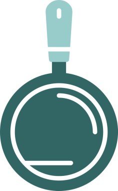 kızartma tavası simge vektör çizim 