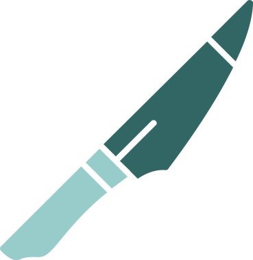 bıçak simgesi, basit vektör çizimi 