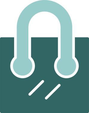 çanta simgesi, vektör illüstrasyonu basit tasarım