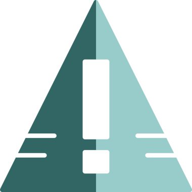 Ünlem işareti simgeyi izole etti. Renkli Dikkat Dikkat İşareti. Düz Uyarı Sembolü.